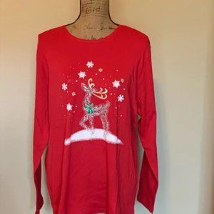 Fun plus Christmas reindeer top-New!